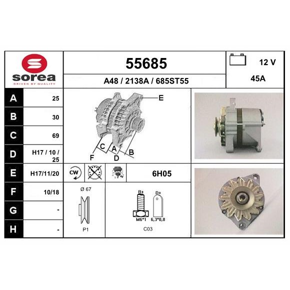 Слика на Алтернатор EAI 55685