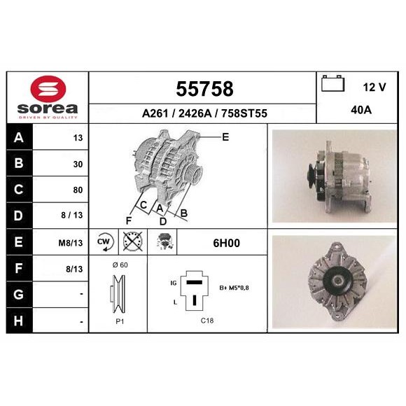 Слика на Алтернатор EAI 55758