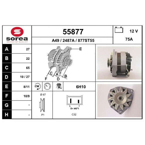 Слика на Алтернатор EAI 55877