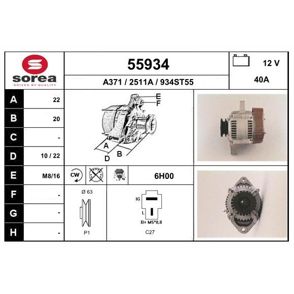 Слика на Алтернатор EAI 55934