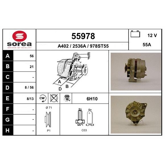 Слика на Алтернатор EAI 55978