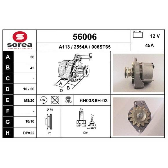 Слика на Алтернатор EAI 56006