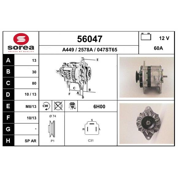 Слика на Алтернатор EAI 56047