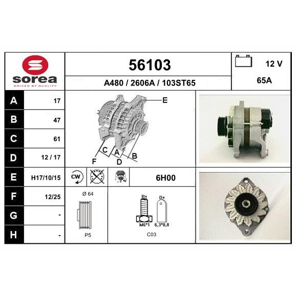 Слика на Алтернатор EAI 56103