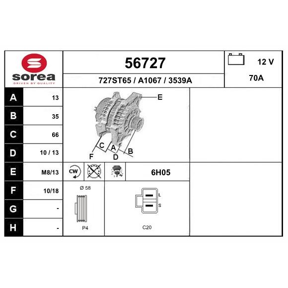 Слика на Алтернатор EAI 56727