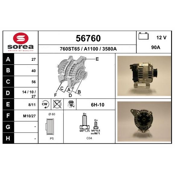 Слика на Алтернатор EAI 56760