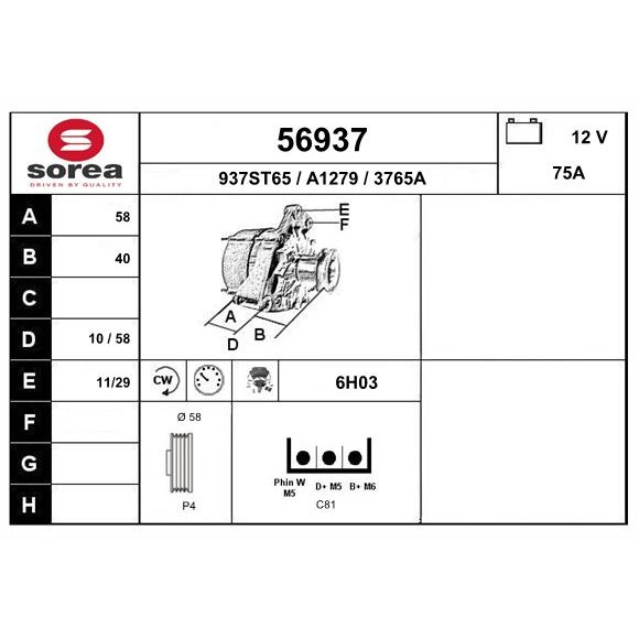 Слика на Алтернатор EAI 56937