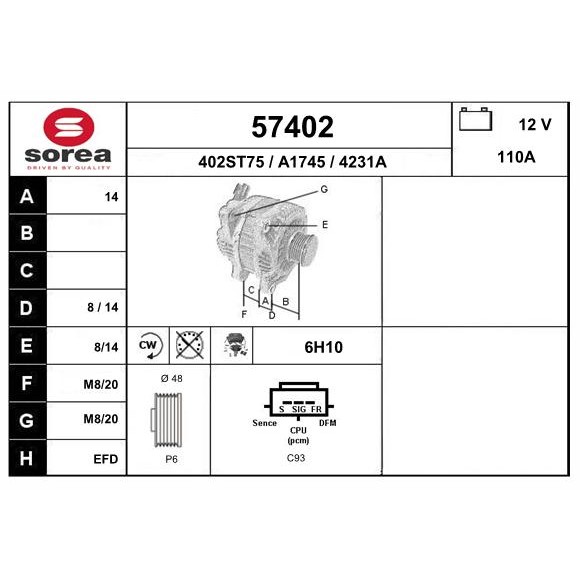 Слика на Алтернатор EAI 57402