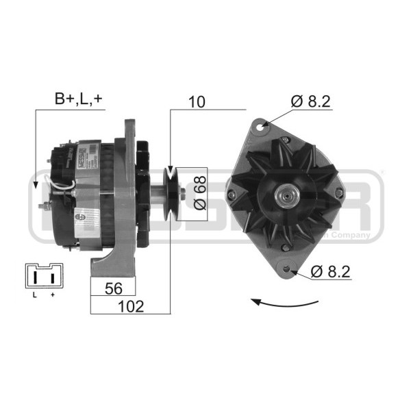 Слика на Алтернатор ERA 210009 за Renault Super 5 (BC40) 1.2 (B/C40F) - 55 коњи бензин