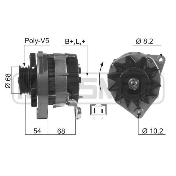 Слика на Алтернатор ERA 210080 за Renault Super 5 (BC40) 1.6 D - 54 коњи дизел