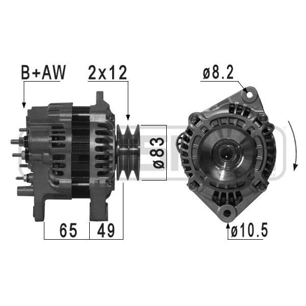 Слика на Алтернатор ERA 210903 за камион Renault Major R 350.17 - 352 коњи дизел