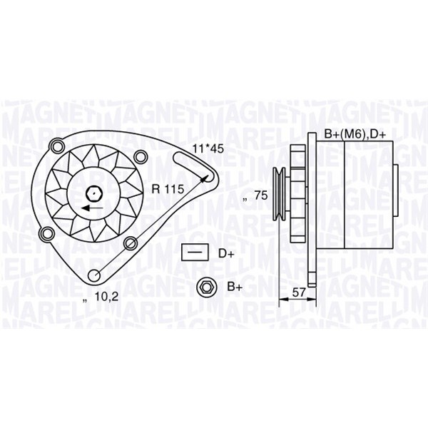 Слика на Алтернатор MAGNETI MARELLI 063321000010