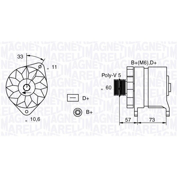 Слика на Алтернатор MAGNETI MARELLI 063321156010