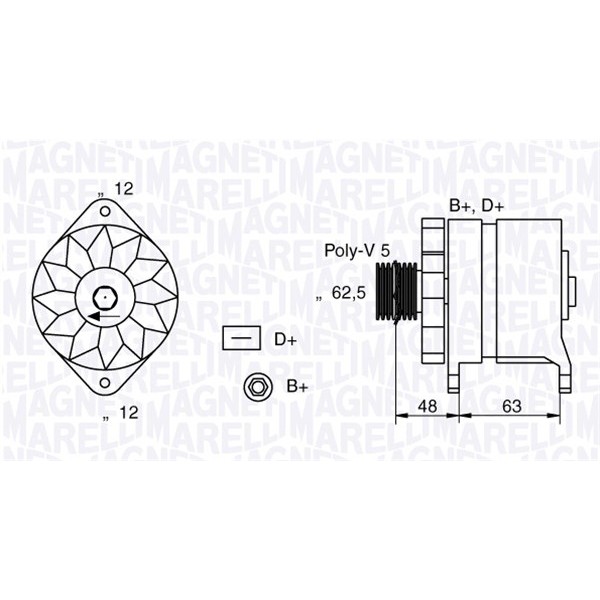 Слика на Алтернатор MAGNETI MARELLI 063321191010