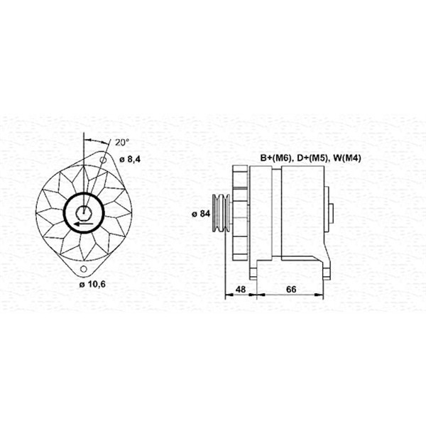 Слика на Алтернатор MAGNETI MARELLI 943346130010 за камион Renault C 1982 CBH 280.34 - 283 коњи дизел