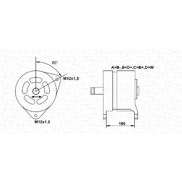 Слика на Алтернатор MAGNETI MARELLI 943356258010 за камион MAN SD SD 200 - 192 коњи дизел