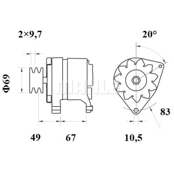 Слика на Алтернатор MAHLE MG 153