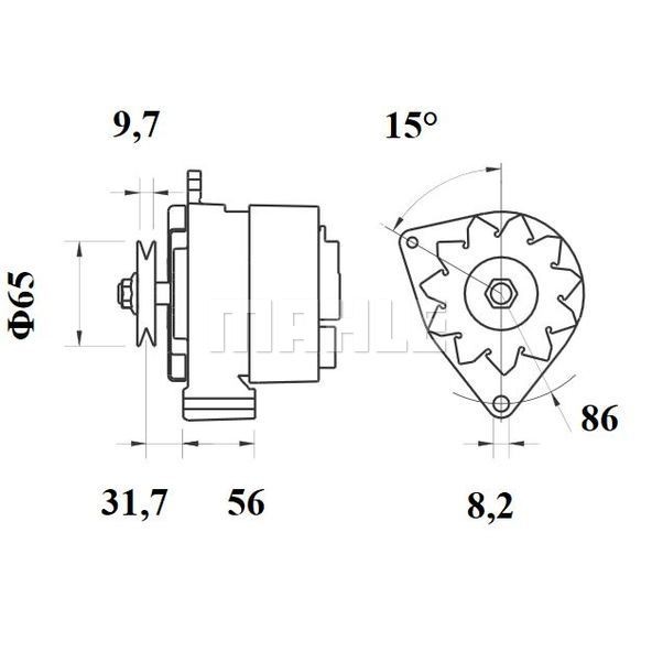 Слика на Алтернатор MAHLE MG 395