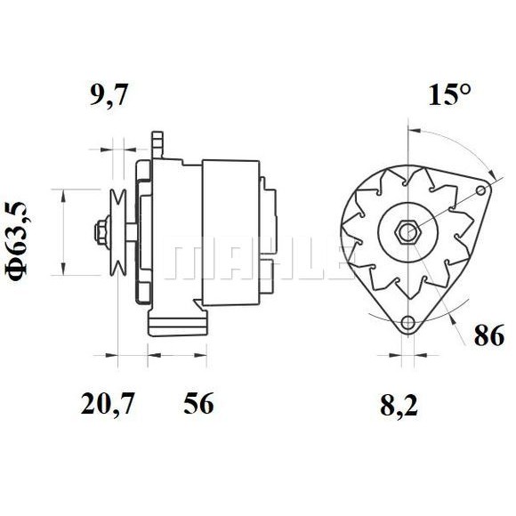 Слика на Алтернатор MAHLE MG 401