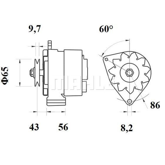 Слика на Алтернатор MAHLE MG 527