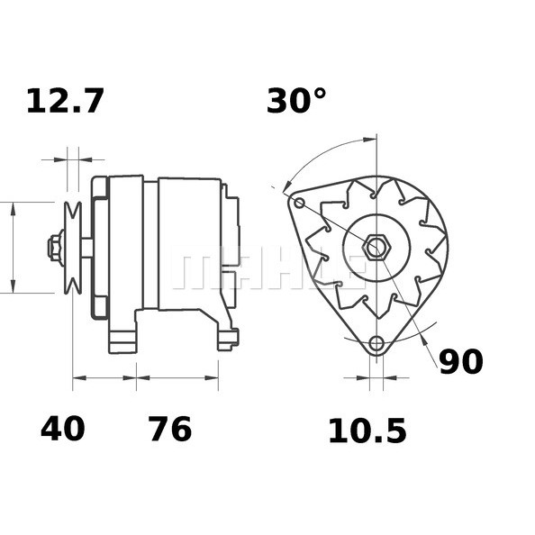 Слика на Алтернатор MAHLE MG 582