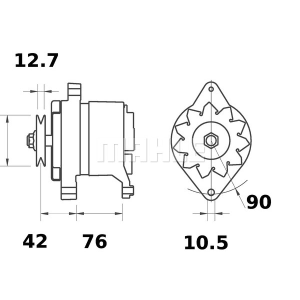 Слика на Алтернатор MAHLE MG 584