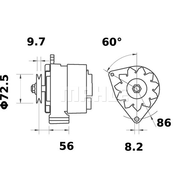 Слика на Алтернатор MAHLE MG 628