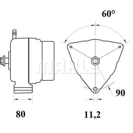 Слика на Алтернатор MAHLE MG 806 за камион MAN F 2000 33.604 DFS - 600 коњи дизел