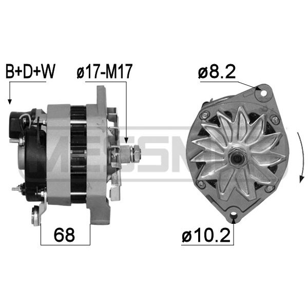 Слика на Алтернатор MESSMER 209142 за камион Renault Major R 350.18 - 352 коњи дизел