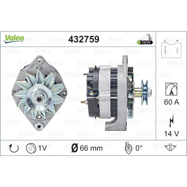 Слика на Алтернатор VALEO NEW ORIGINAL PART 432759