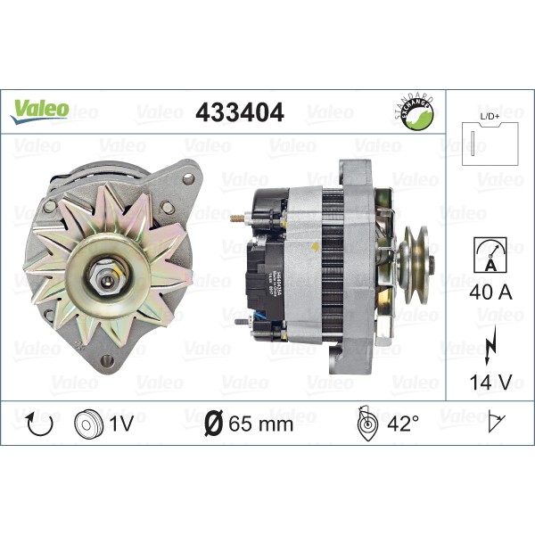 Слика на Алтернатор VALEO REMANUFACTURED PREMIUM 433404