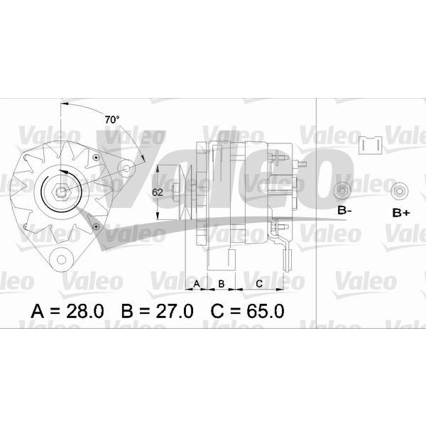 Слика на Алтернатор VALEO REMANUFACTURED PREMIUM 433446