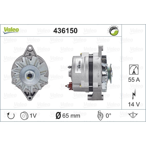 Слика на Алтернатор VALEO REMANUFACTURED PREMIUM 436150