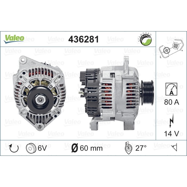 Слика на Алтернатор VALEO REMANUFACTURED PREMIUM 436281