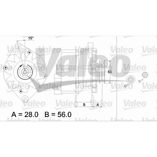 Слика на Алтернатор VALEO REMANUFACTURED PREMIUM 436295 за Opel Kadett E Hatchback 1.6 S - 82 коњи бензин