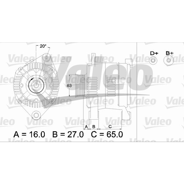 Слика на Алтернатор VALEO REMANUFACTURED PREMIUM 436336