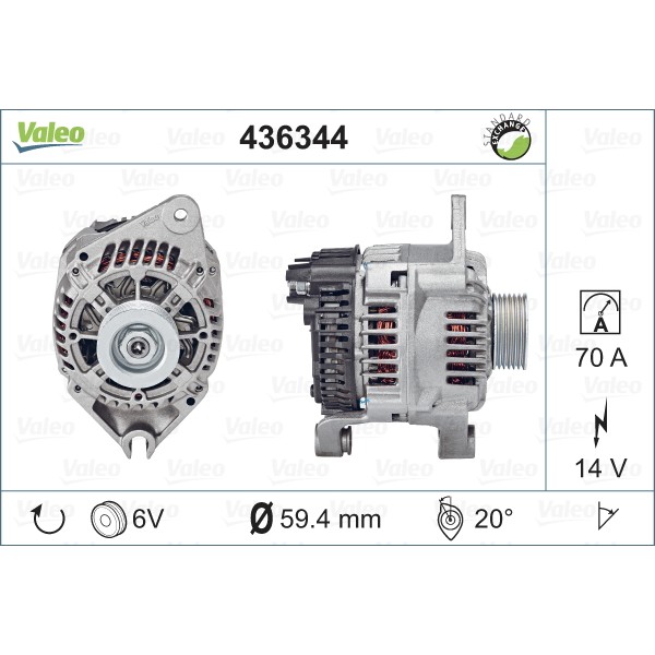 Слика на Алтернатор VALEO REMANUFACTURED PREMIUM 436344