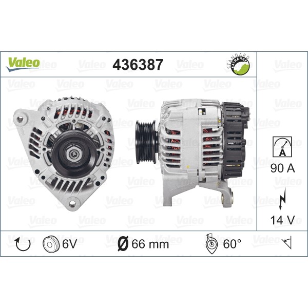 Слика на Алтернатор VALEO REMANUFACTURED PREMIUM 436387