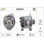 Слика 1 $на Алтернатор VALEO REMANUFACTURED PREMIUM 436476