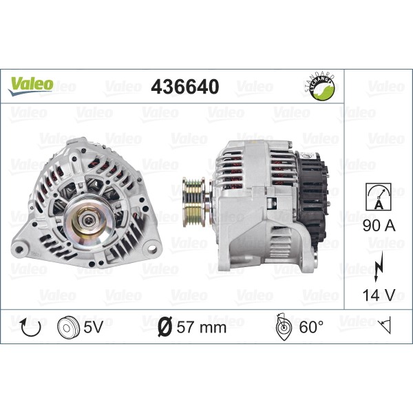 Слика на Алтернатор VALEO REMANUFACTURED PREMIUM 436640