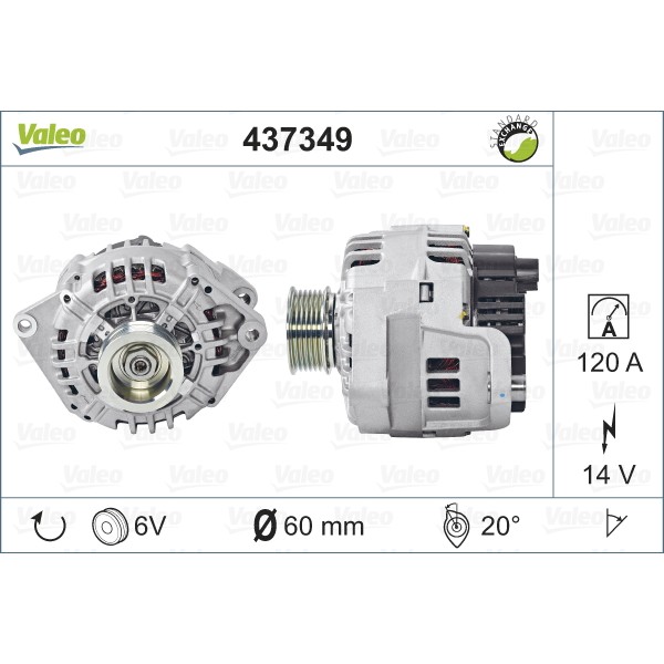 Слика на Алтернатор VALEO REMANUFACTURED PREMIUM 437349