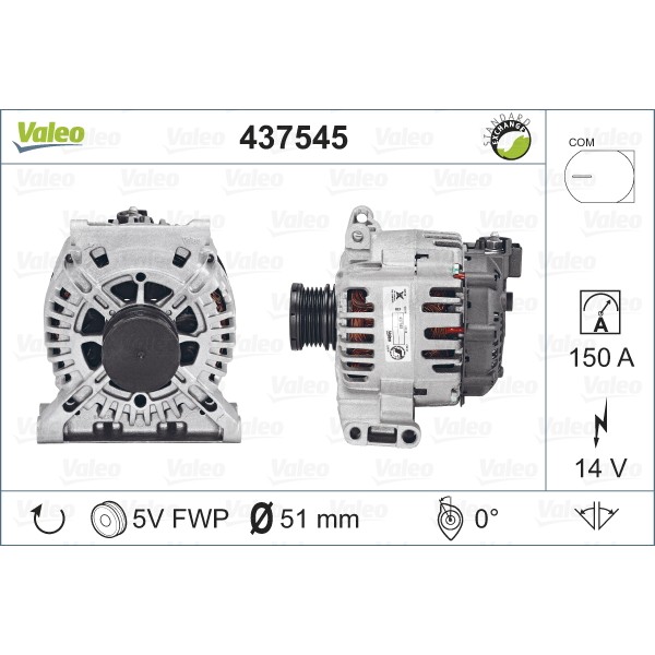 Слика на Алтернатор VALEO REMANUFACTURED PREMIUM 437545