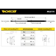 Слика 1 $на Амортизер, задно стакло MONROE ML6114