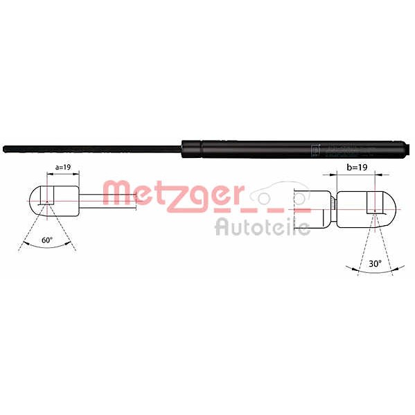 Слика на амортизер, хауба METZGER 2110453 за VW Jetta 3 (1K2) 1.9 TDI - 105 коњи дизел