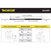 Слика 1 на амортизер, хауба MONROE ML6309