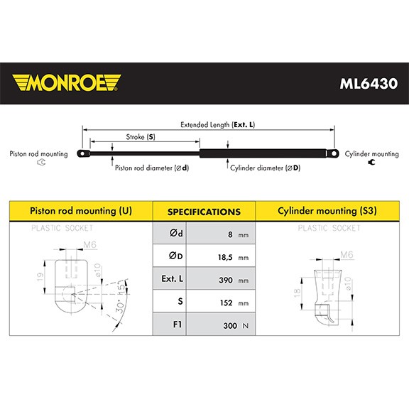 Слика на Амортизер, хауба MONROE ML6430