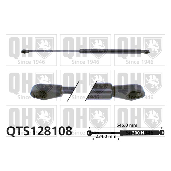 Слика на Амортизер за багажник QUINTON HAZELL QTS128108 за Citroen AX Hatchback ZA 14 D - 50 коњи дизел