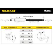 Слика 1 на Амортизер за хауба MONROE ML5735