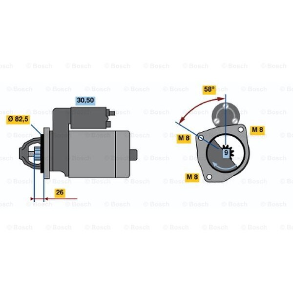 Слика на Анласер BOSCH 0 001 218 121 за Fiat Regata 138 80 Turbo Diesel 1.9 - 80 коњи дизел