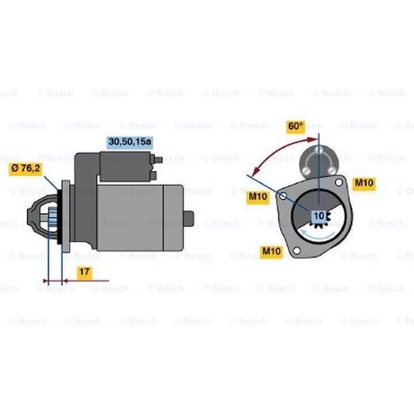 Слика на Анласер BOSCH 0 986 010 240